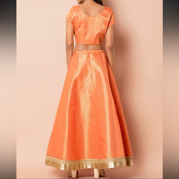 Peach Lehenga and Blouse - Picture 2 of 4